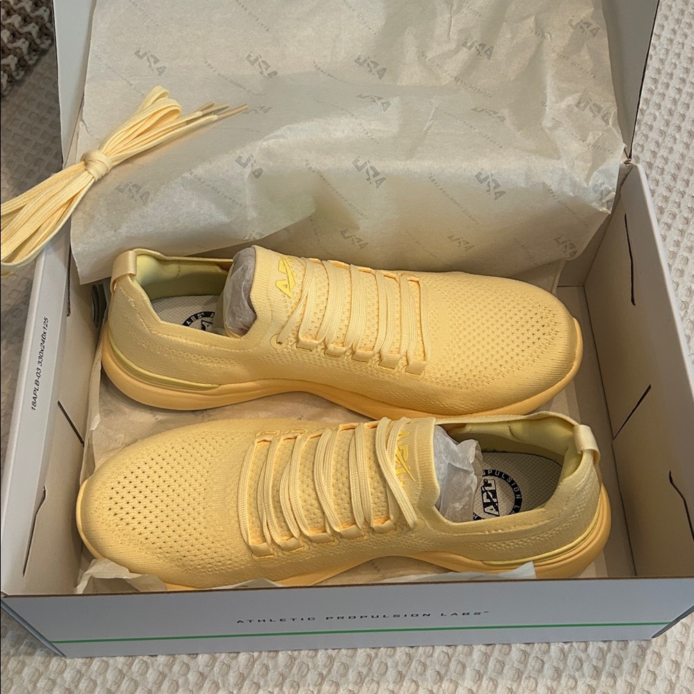 APL TechLoom Yellow Knit Sneaker